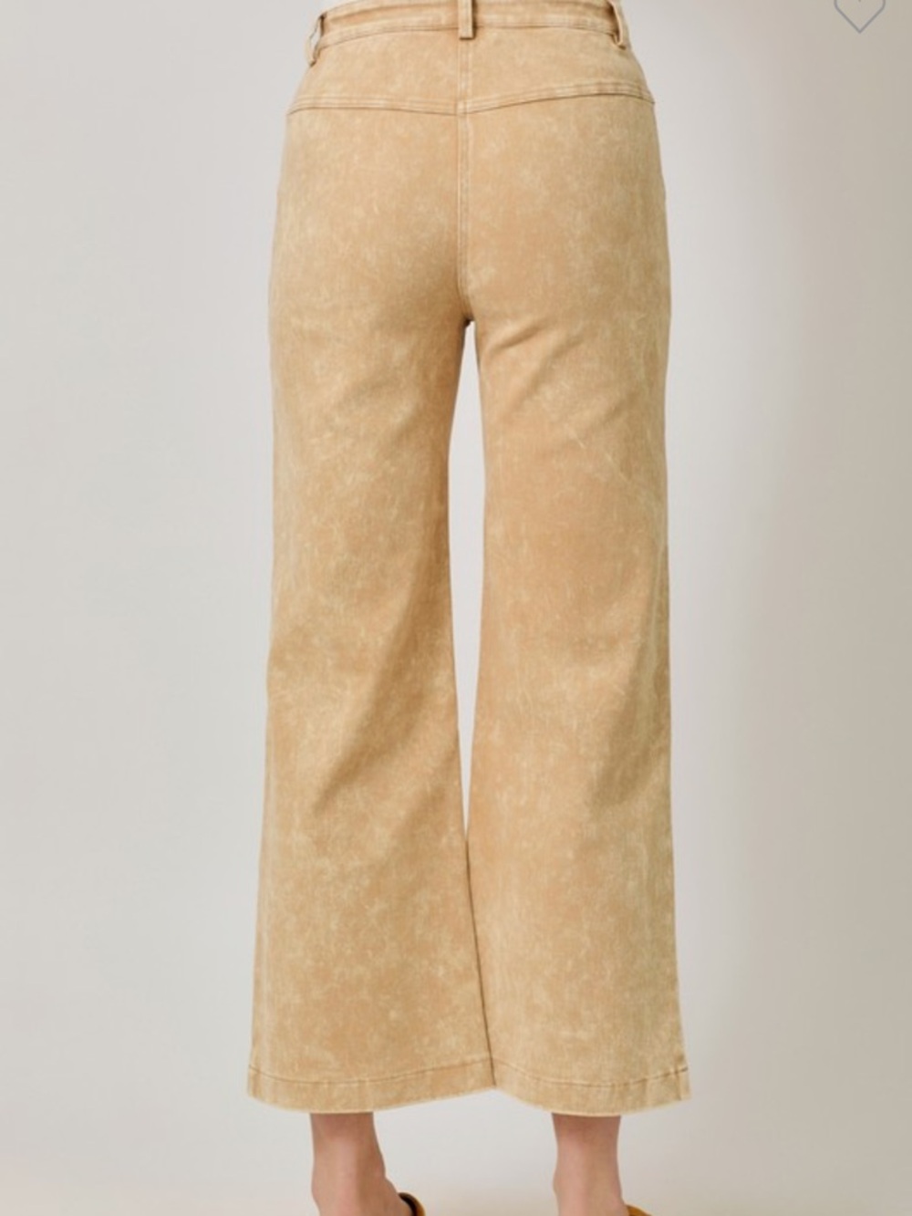 227. Women’s Washed Tan Wide-Leg Pants NEW - Picture 4 of 4